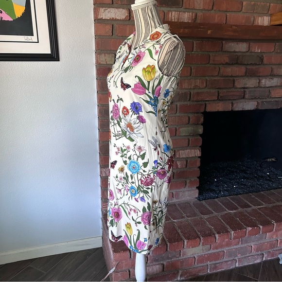 J. McLaughlin Ayla Sleeveless Dress in Dragonfly Gardens Sz XS - Picture 6 of 11